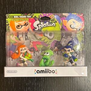 Nintendo Splatoon Amiibo Trio - Vibrant Orange, Green, Blue
